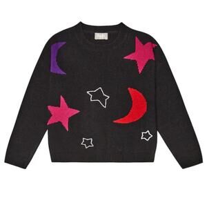 Il Gufo - Black Intarsia with celestial detailing - Girls 6A